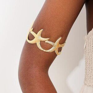 Golden Starfish Plated Cuff Bracelet
